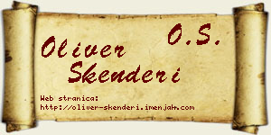 Oliver Skenderi vizit kartica
